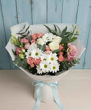 Букет цветов из:  Розы, Лизиантусы и Хризантемы в Коноше