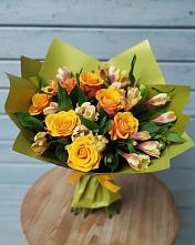 Букет цветов из:  Альстромерии и Розы в Коноше