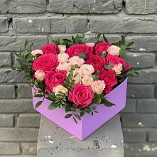 Цветочная композиция из Розы в коробке в Коноше