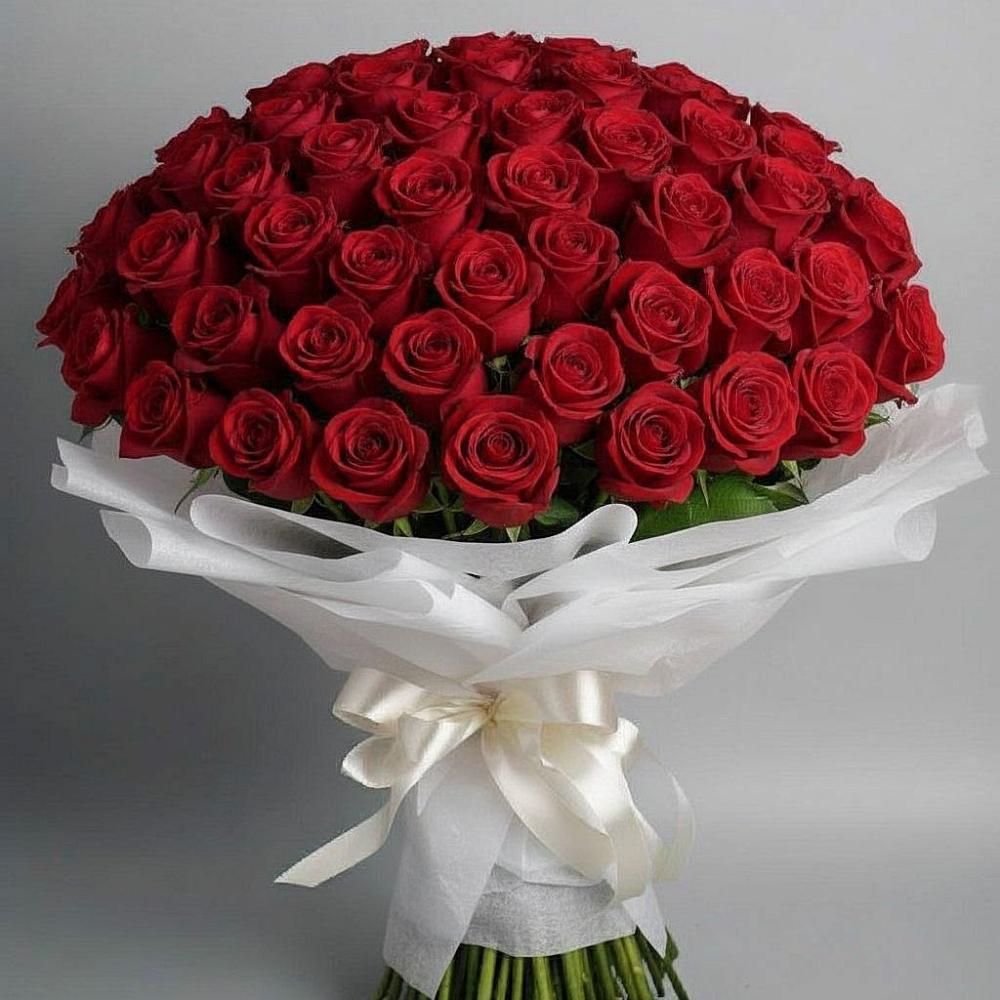 Букет 101 Красная роза Блэк Мэджик в Коноше