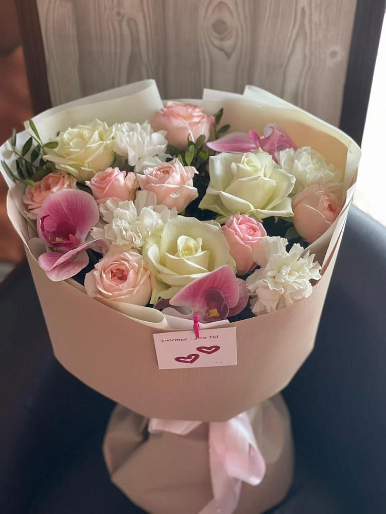 Букет цветов из: Орхидеи, Розы и Гвоздики в Коноше