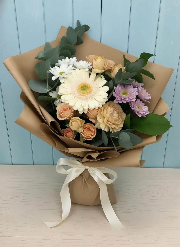 Букет цветов из: Герберы и Хризантемы в Коноше