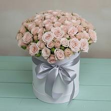 Цветочная композиция из Розы в шляпной коробке в Коноше