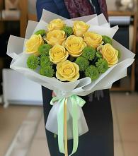 Букет цветов из:  Хризантемы и Розы #REPLACE_PRED# Коноше