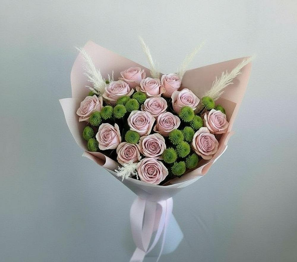 Букет цветов из: Розы и Хризантемы в Коноше