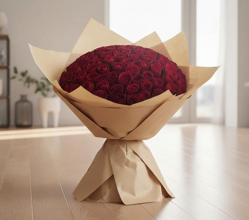 Букет 101 Красная роза в Коноше