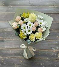 Букет цветов из:  Альстромерии, Розы и Хризантемы в Коноше