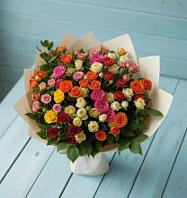 Букет Микс из разноцветных кустовых роз #REPLACE_PRED# Коноше